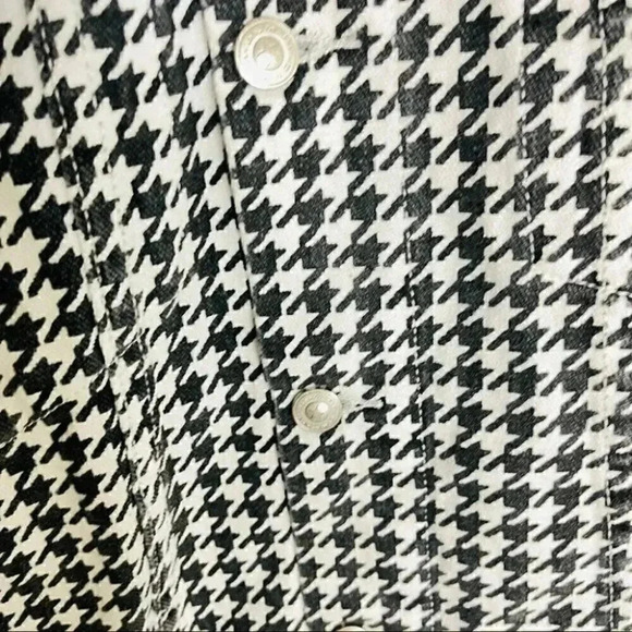 NWT Princess Polly Michael Jacket Oversized Houndstooth Denim Jacket Boyfriend - Picture 7 of 9